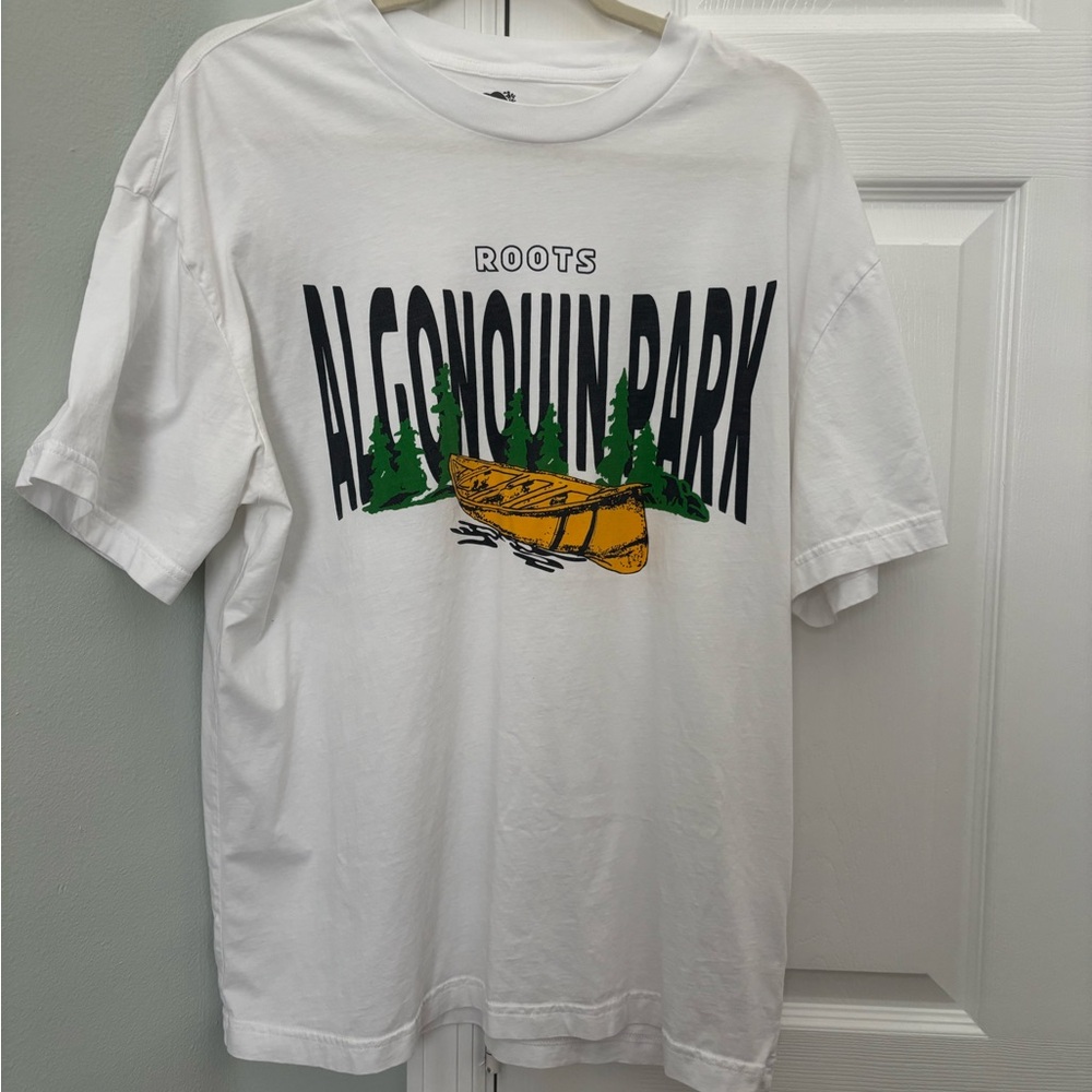 Roots White Algonquin Park Graphic Tee